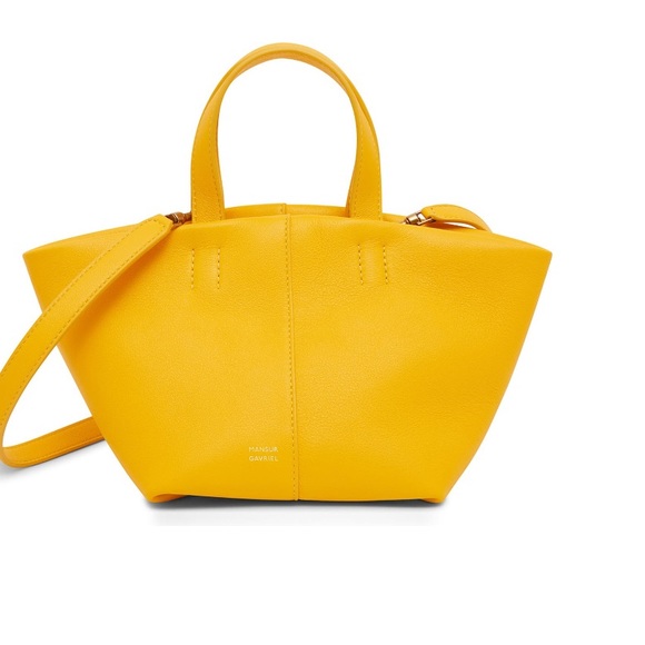 Mansur Gavriel Handbags - Mansur Gavriel mini tulipano leather tote bag nwt marigold